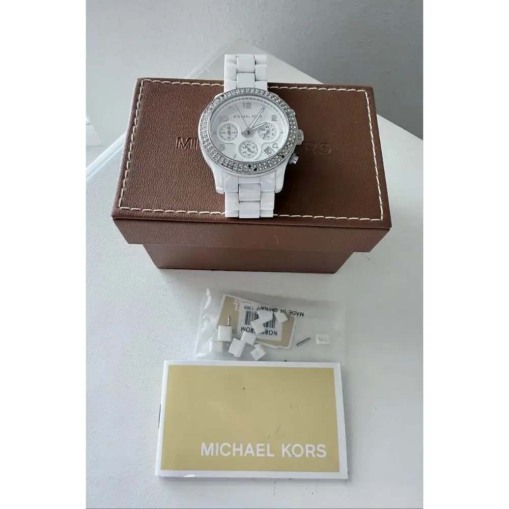 Michael Kors | White Ceramic Ladies Watch Works New Battery MK-5188 Small Wrist